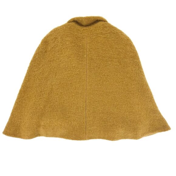 NEW Zara Wool Mohair Cape Coat Draped Poncho Jacket Camel Minimal French Girl - Picture 5 of 8